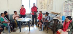 Giving speech about our help