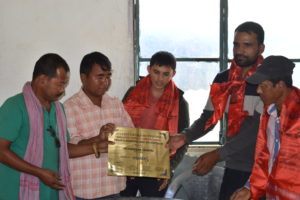 Hand over our signplate to SMC chairperson